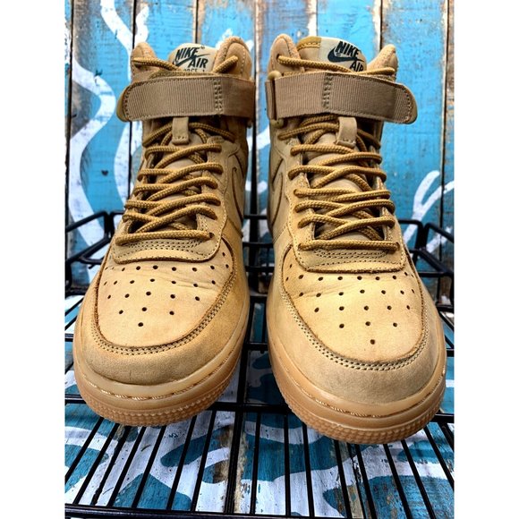 Nike Air Force 1 High GS Flax Wheat Size 4Y/W5.5 (807617-200 ) - Picture 4 of 10